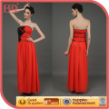 Ladies Sexy Maxi Orange Evening Dress with off Shoulder (S007-5)